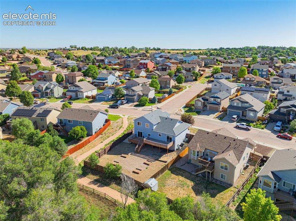 11185 Falling Star Road Fountain, CO 80817 - Photo 38 of 46 an aerial view of a house with a outdoor space