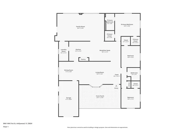 $599,900 | 8961 Northwest 21st Street, Pembroke Pines, FL 33024