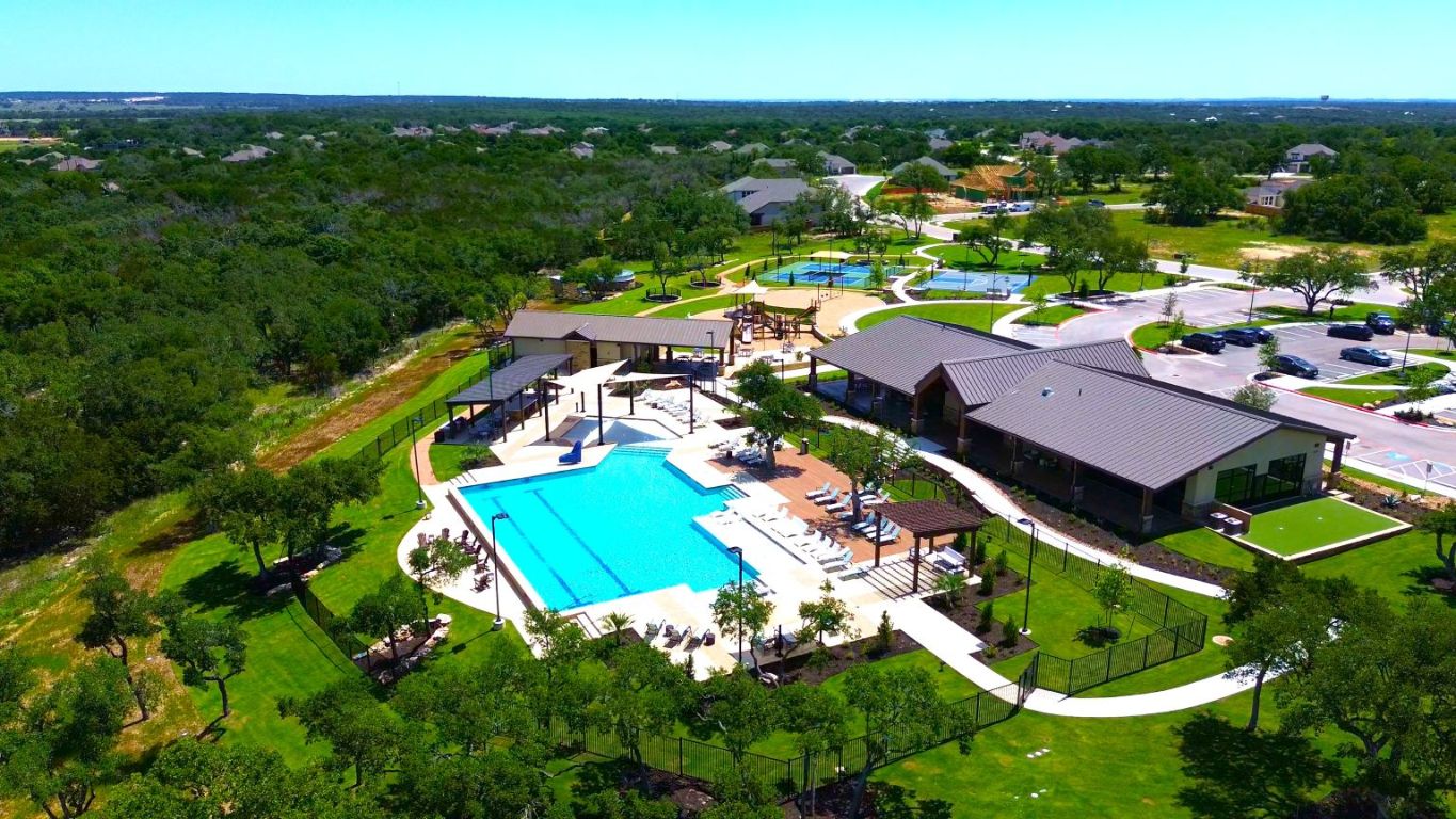2002 Clearlight Lane Georgetown, TX 78633 - Photo 27 of 30 Drone / aerial view of a pool area