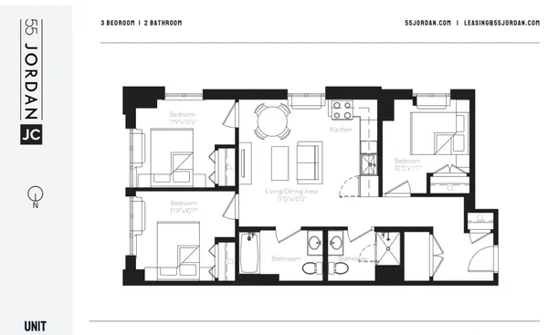$2,750 | 55 Jordan Avenue, Unit 1909, Jersey City, NJ 07306