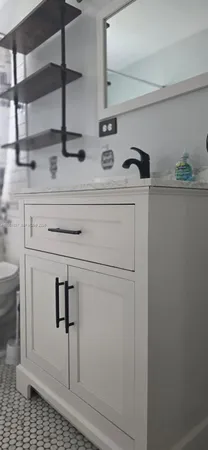 a close view of a sink in a bathroom