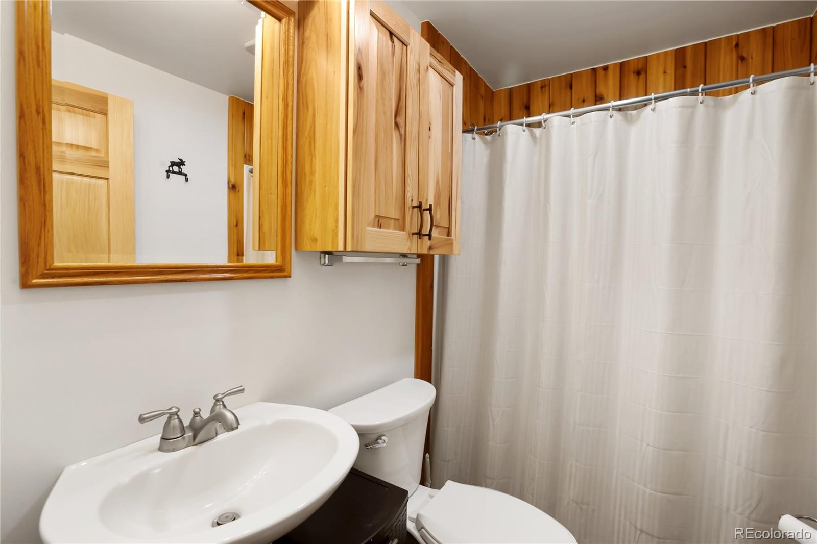 437 Langnis Road Guffey, CO 80820 - Photo 24 of 33 a bathroom with a sink a toilet and a mirror
