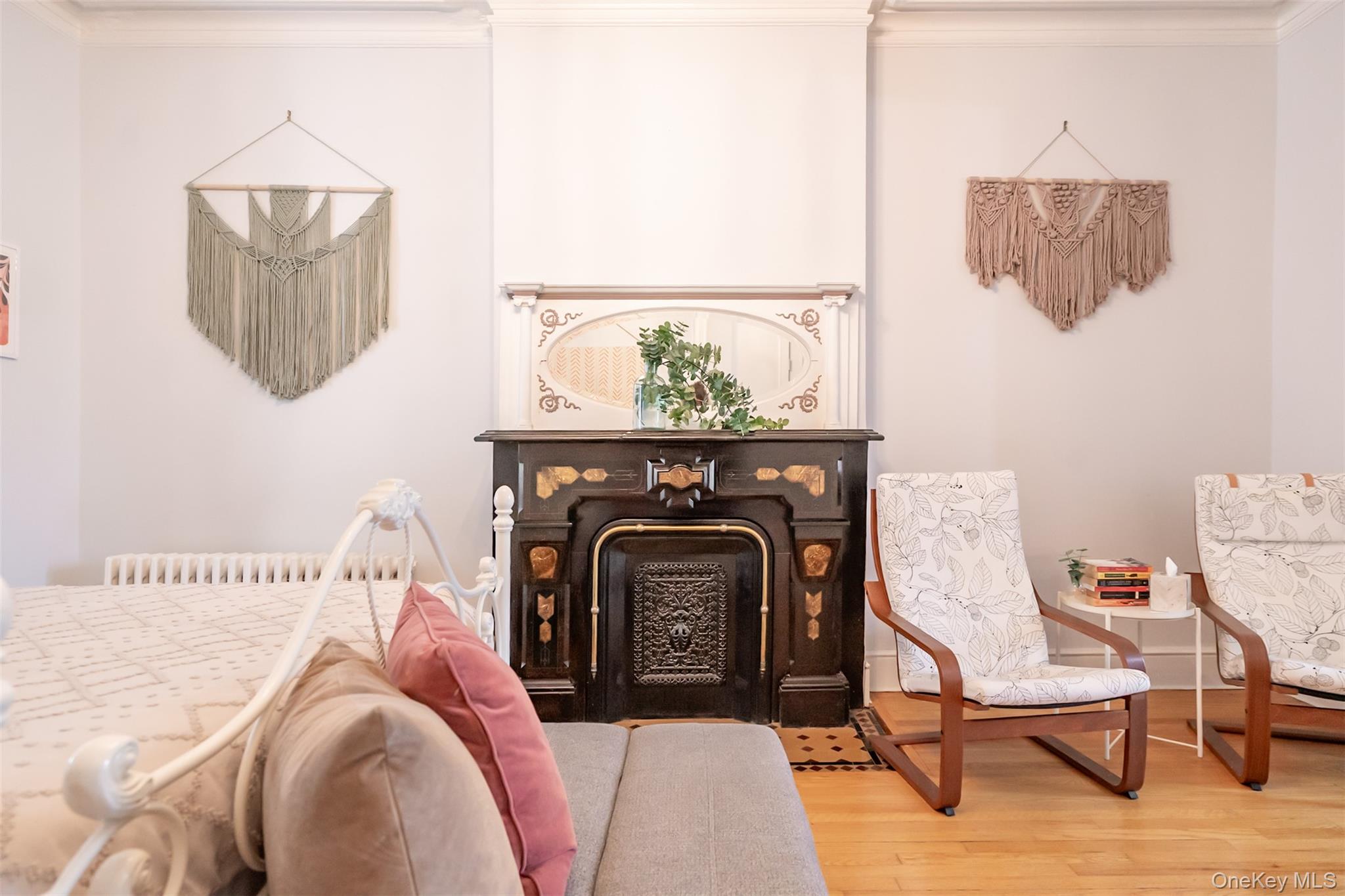 175 Liberty Street Newburgh, NY 12550 - Photo 10 of 50 a living room with furniture and a fireplace