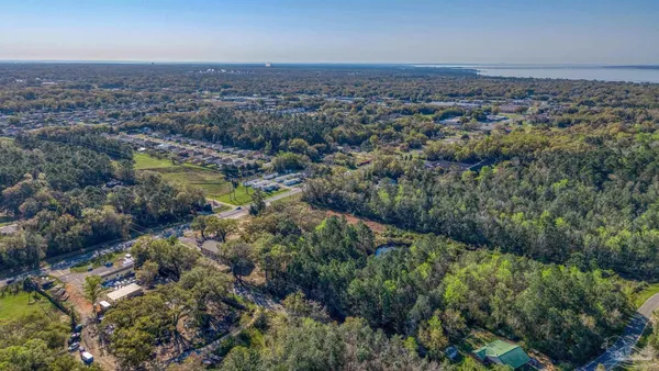 an aerial view of multiple house