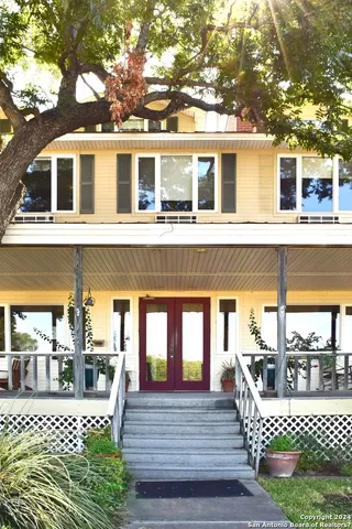 a view of a house with a patio
