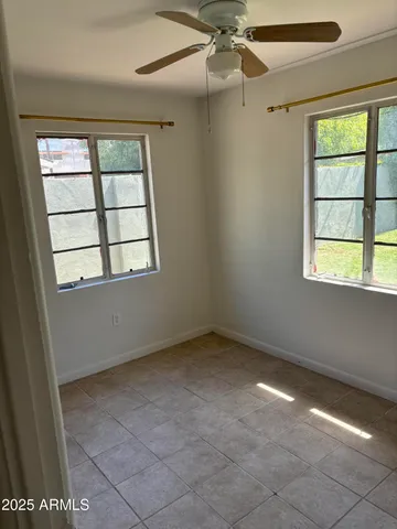 an empty room with a window