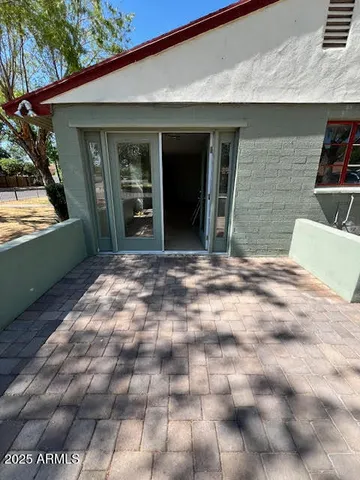 a backyard of a house