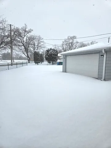 a view of the road and a snow