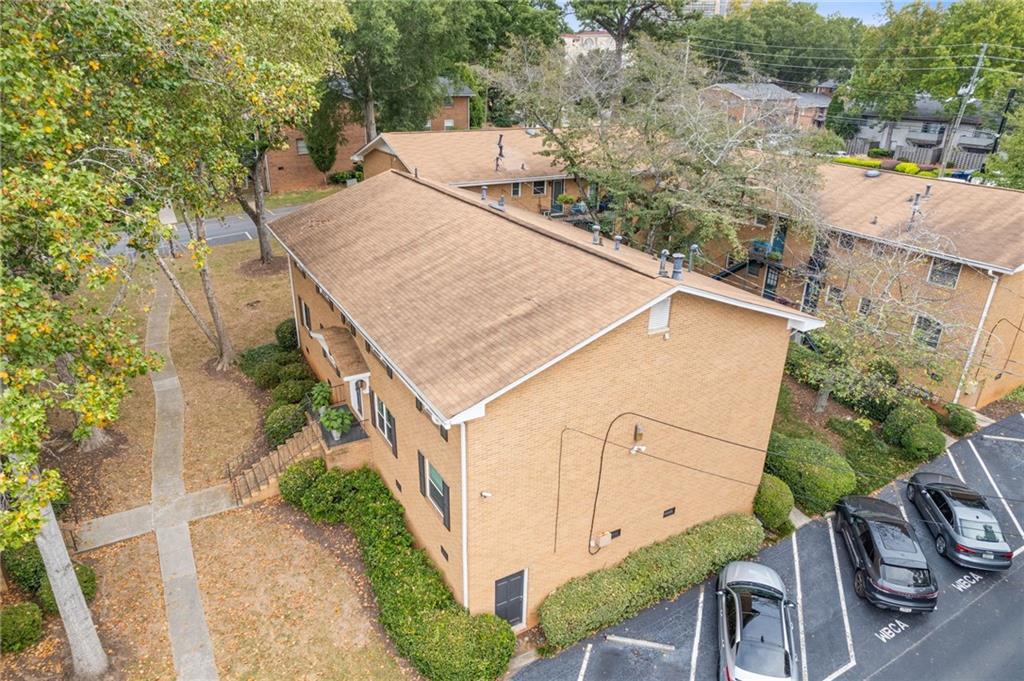 3510 Roswell Road, Unit C2 Atlanta, GA 30305 - Photo 20 of 24 an aerial view of a house with yard and patio