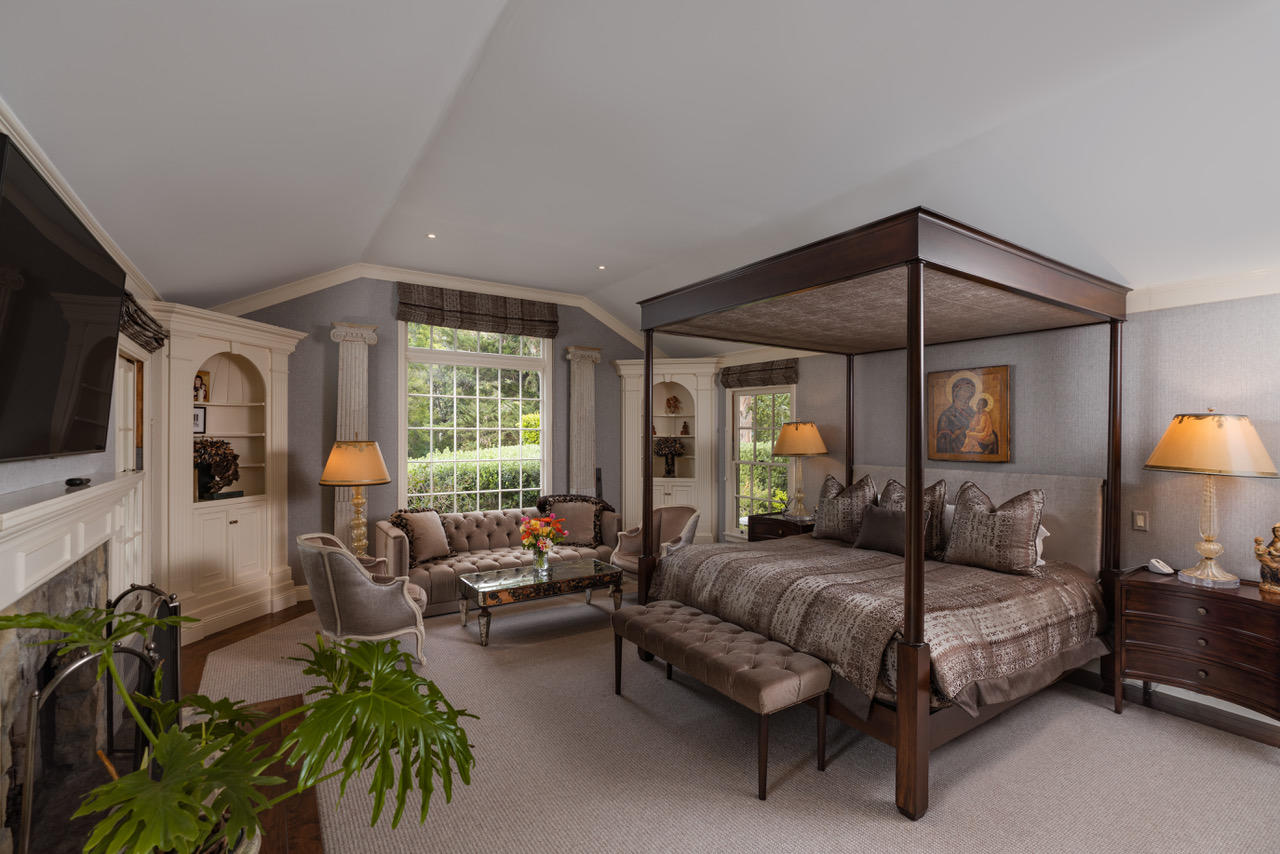 1077 Summit Road Santa Barbara, CA 93108 - Photo 18 of 49 a bedroom with furniture and a large window