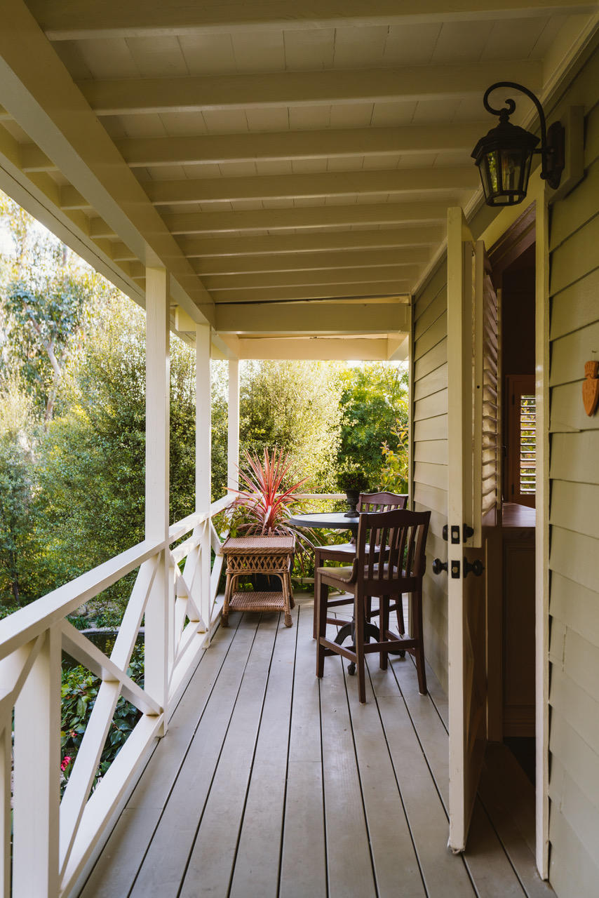 1077 Summit Road Santa Barbara, CA 93108 - Photo 36 of 49 a view of balcony with chairs and wooden floor