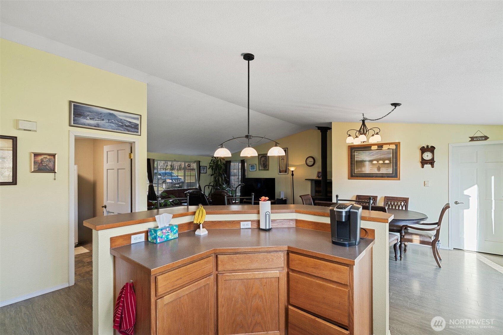 146 Rocky Lane Chehalis, WA 98532 - Photo 14 of 40 a room with lots of wooden furniture and a chandelier