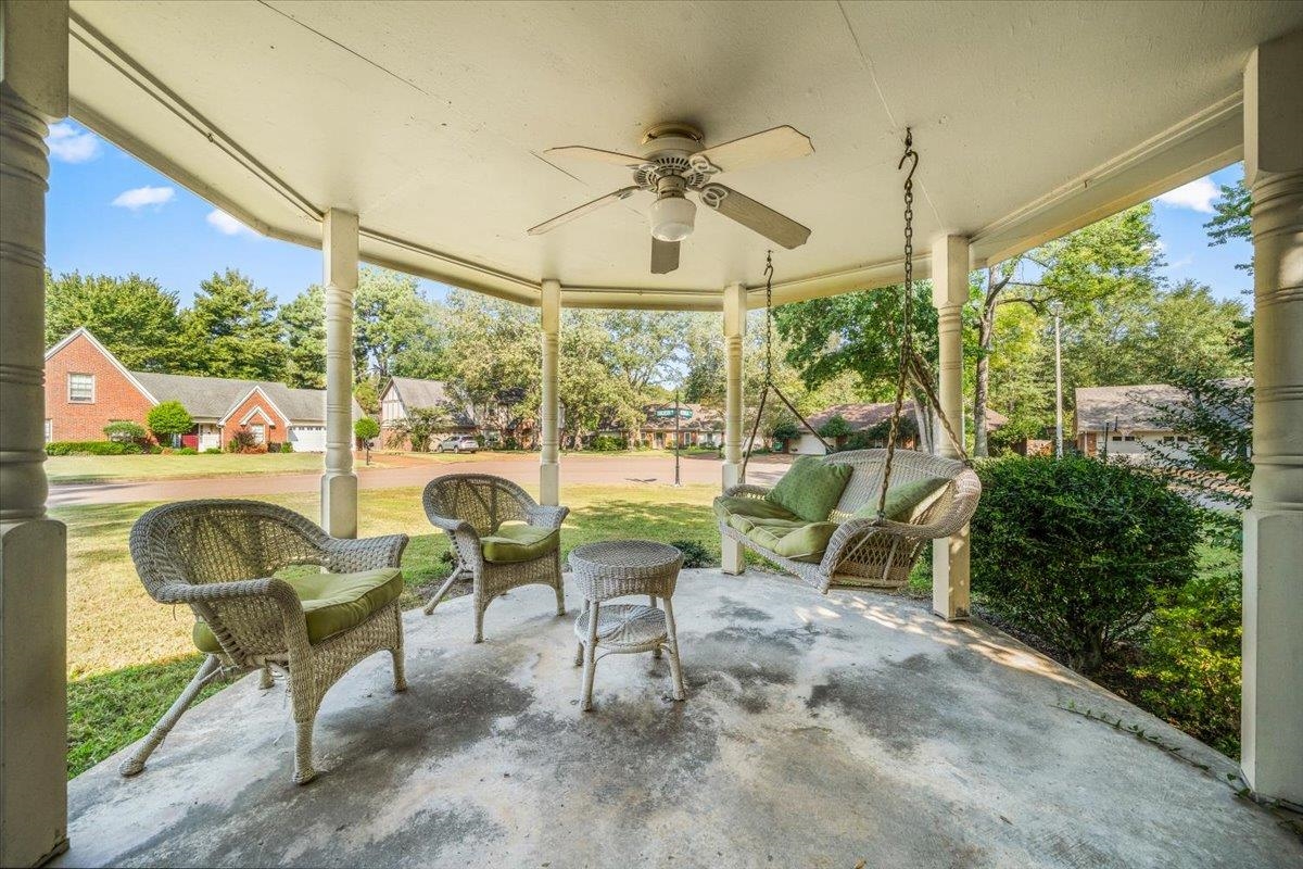 1880 Newfields Road Germantown, TN 38139 - Photo 11 of 34 View of patio featuring a ceiling fan