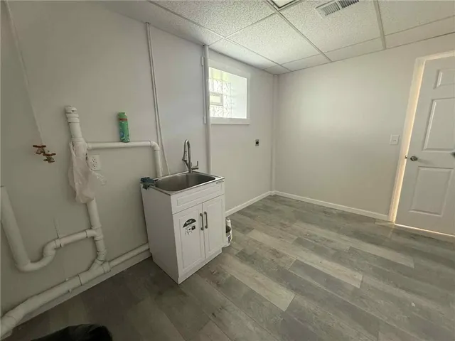 a view of small space with a window