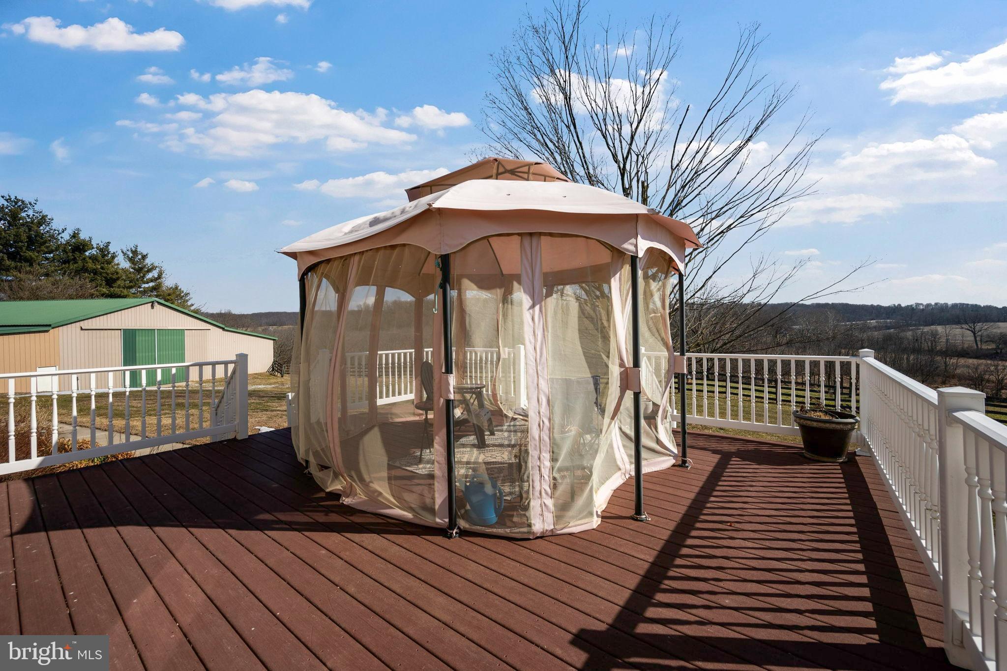 1485 Bachmans Valley Road Westminster, MD 21158 - Photo 49 of 91 Charming gazebo on a scenic deck retreat.