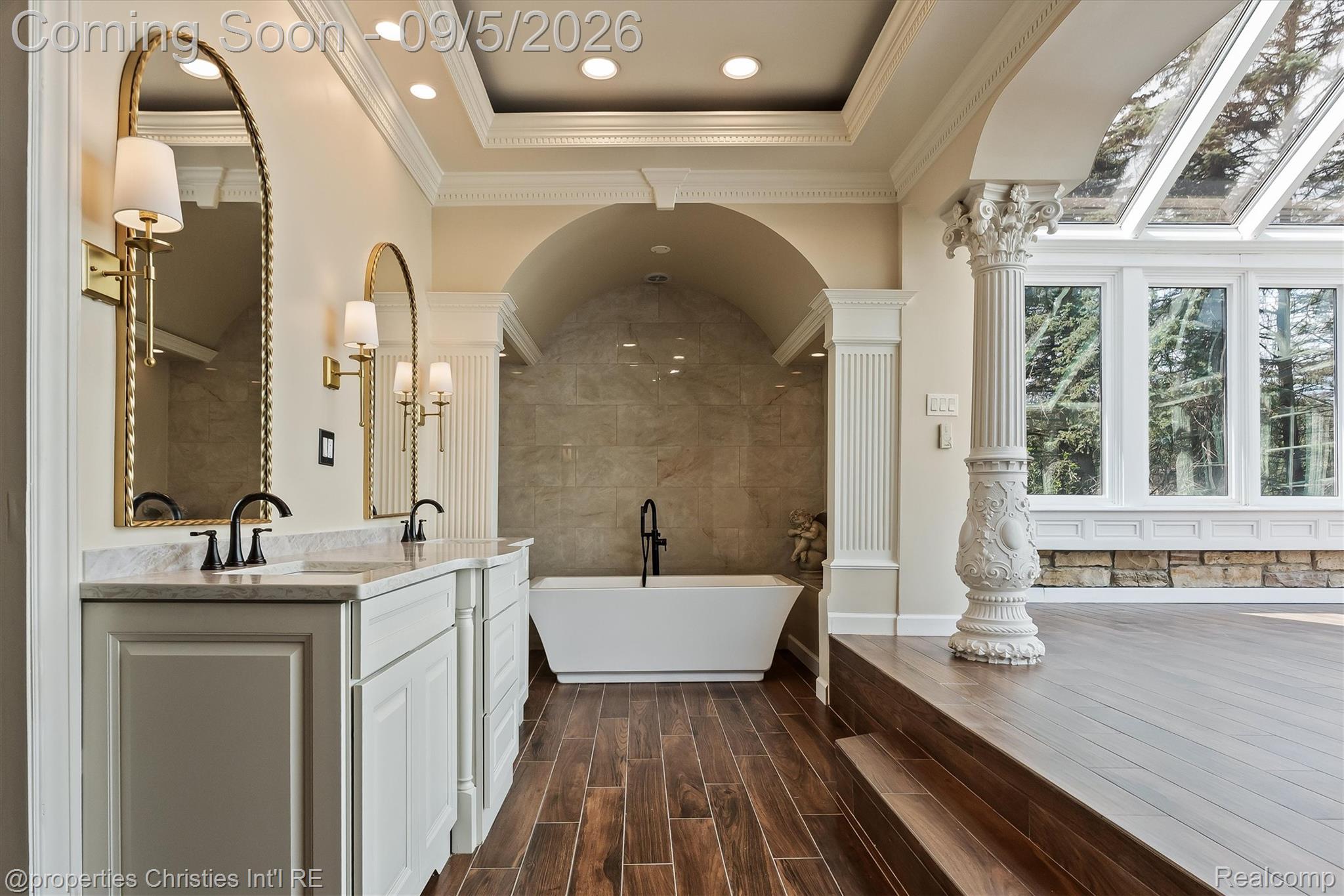1540 Mill Race Road Rochester, MI 48306 - Photo 66 of 99 Dual vanity with undermount sinks and wall-mounted sconces