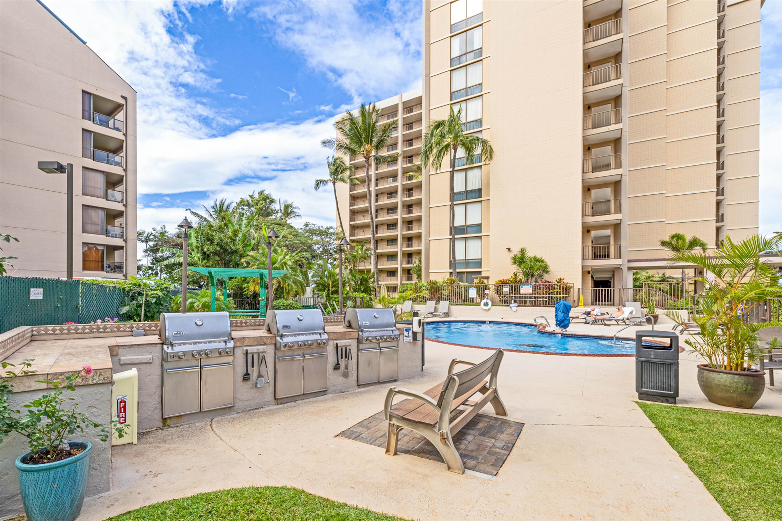 4327 Lower Honoapiilani Road, Unit 406B Lahaina, HI 96761 - Photo 23 of 26 a building outdoor space with patio furniture