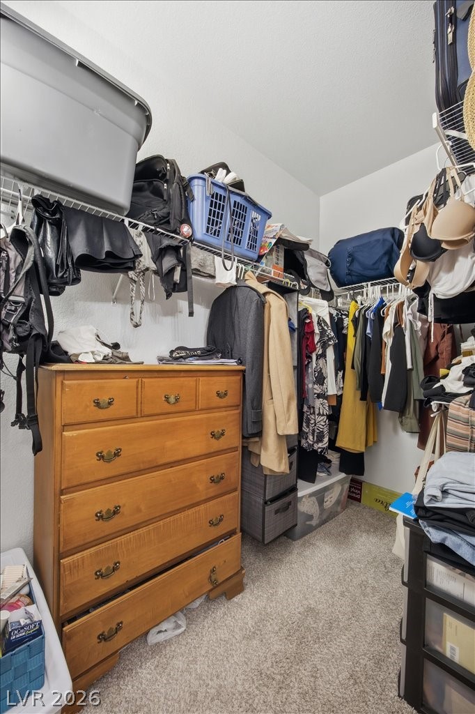 10550 West Alexander Road, Unit 2164 Las Vegas, NV 89129 - Photo 24 of 27 Efficiently organized walk-in closet with ample storage solutions and soft carpeting.