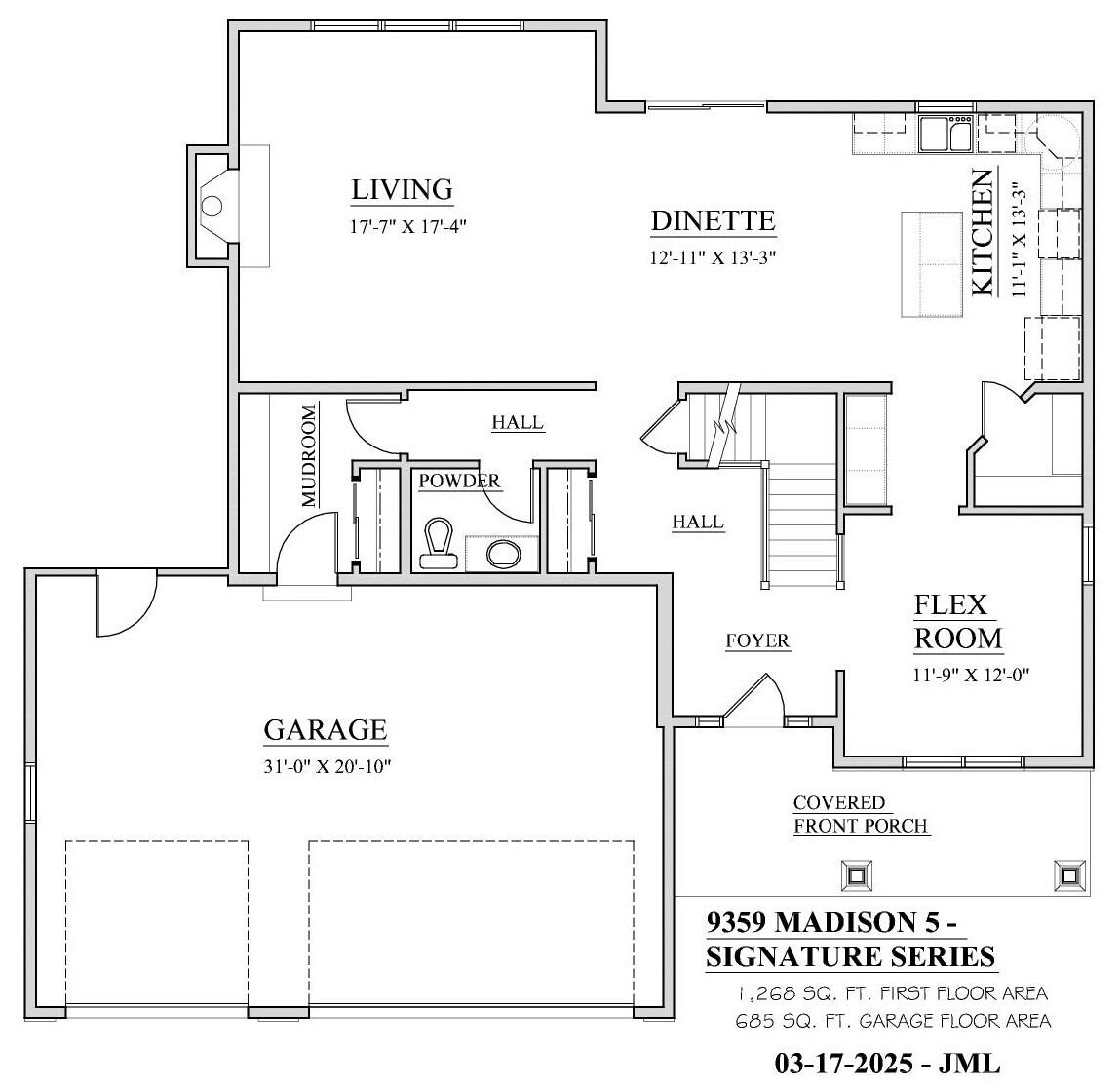 511 Woodside Court West Bend, WI 53095 - Photo 48 of 49 First Floor Plan