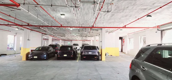a view of a cars parking space