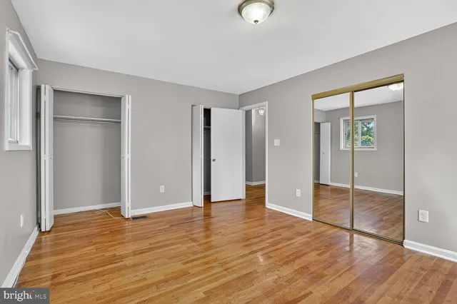 a view of livingroom with wooden floor