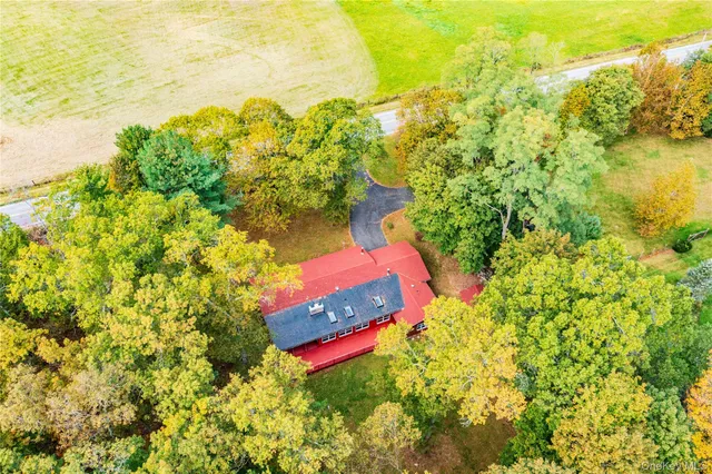 a view of a yard with an outdoor space