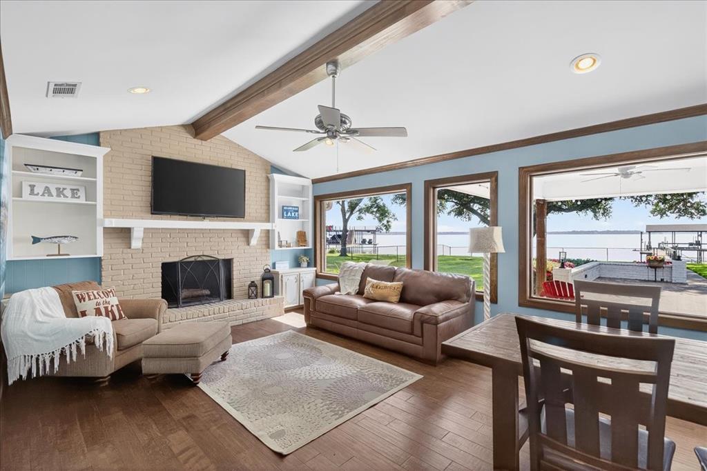 114 Baker B Ranch Road Trinidad, TX 75163 - Photo 3 of 32 a living room with furniture large window and a flat screen tv