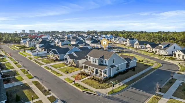 a view of a city with tall buildings in the background
