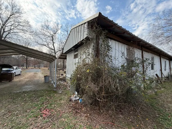 a backyard of a house