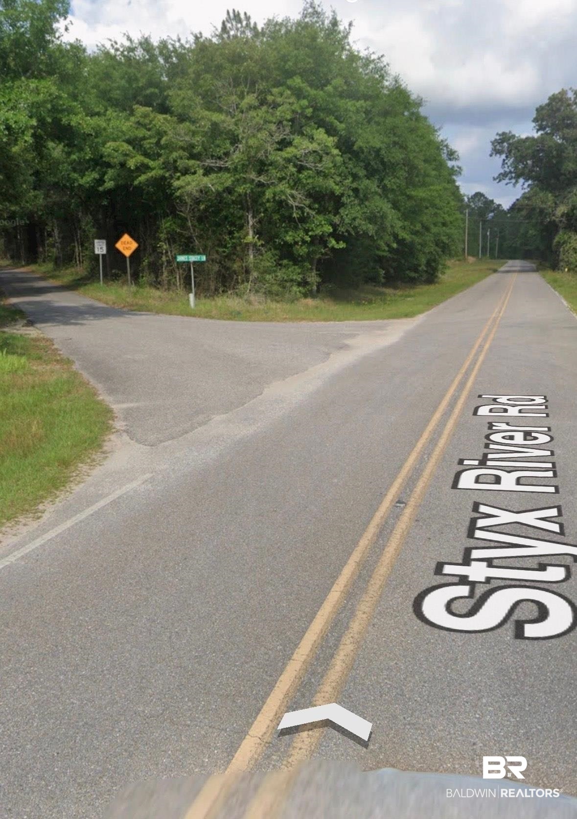 35900 James Stacy Lane Stapleton, AL 36578 - Photo 4 of 4 View of asphalt road featuring traffic signs