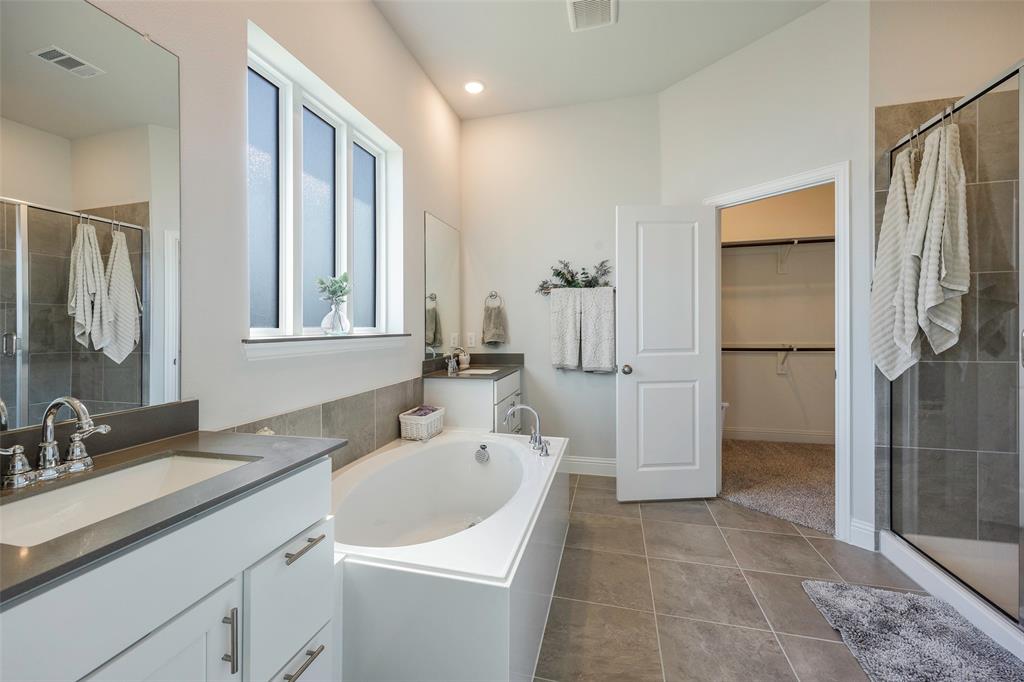 1617 Hitching Post Road Weston, TX 75009 - Photo 19 of 30 a bathroom with a sink a toilet and shower