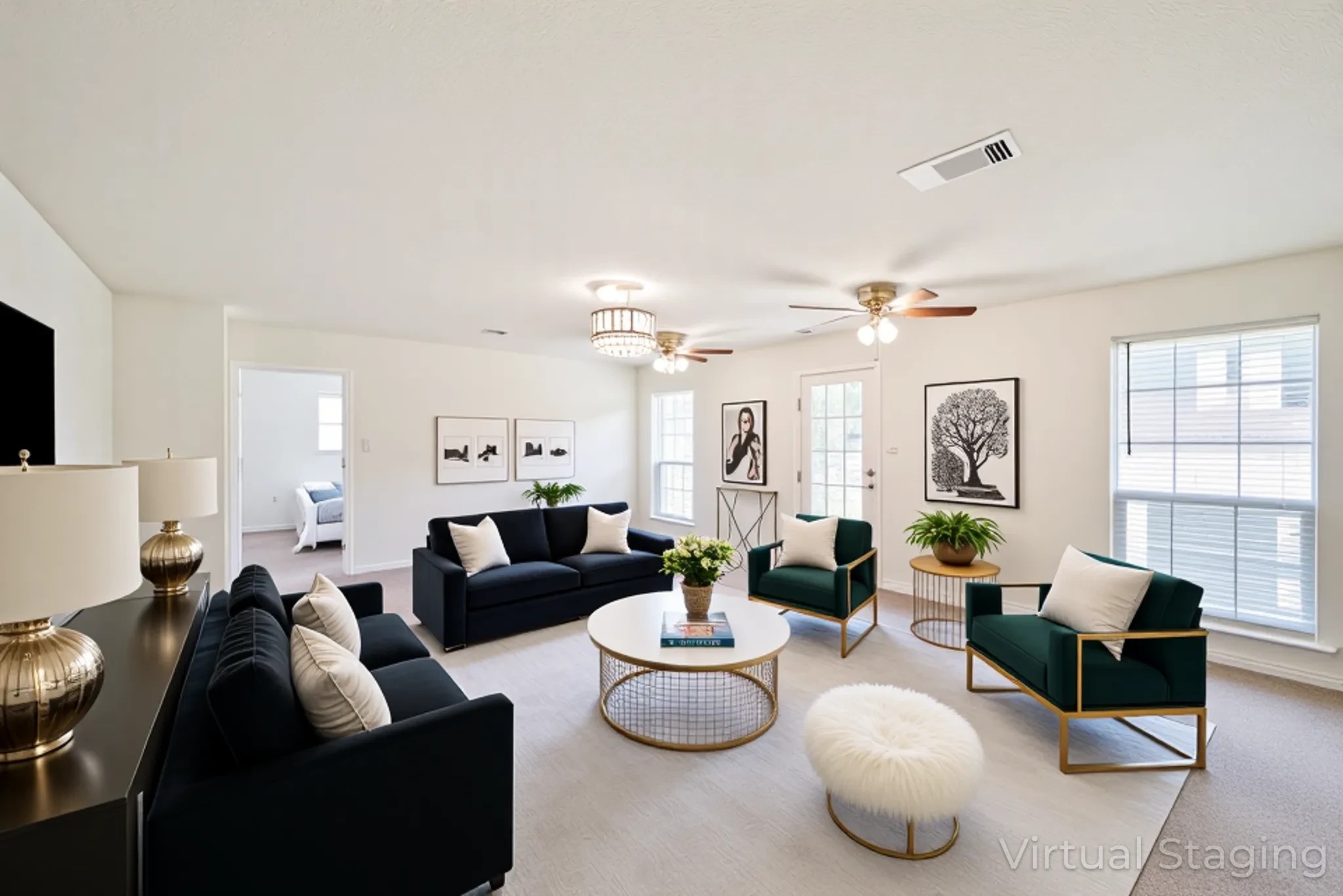 1011 Baltic Lane Houston, TX 77090 - Photo 36 of 43 a living room with furniture and a large window