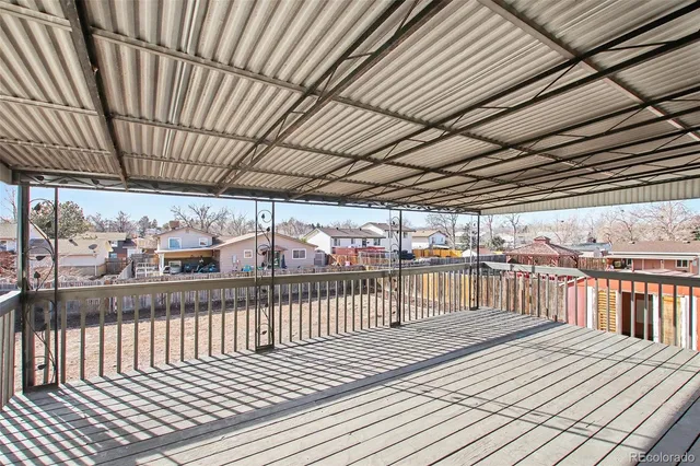 a view of a roof deck