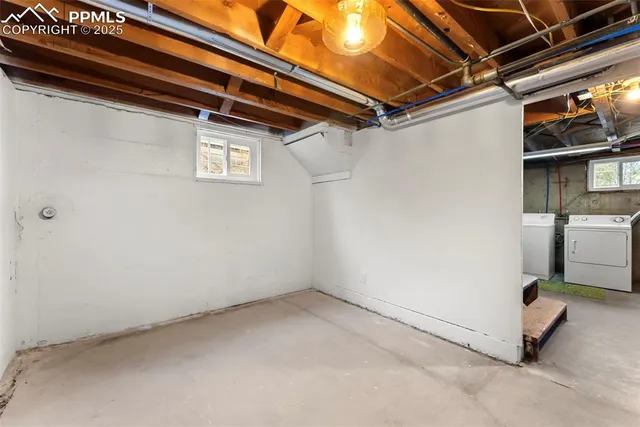 a view of a room with racks