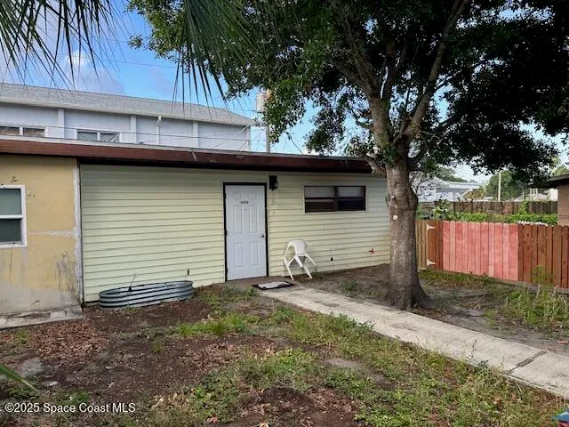 a backyard of a house