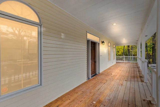 a view of a glass door with a glass door