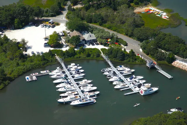 a view of a golf course with a lake
