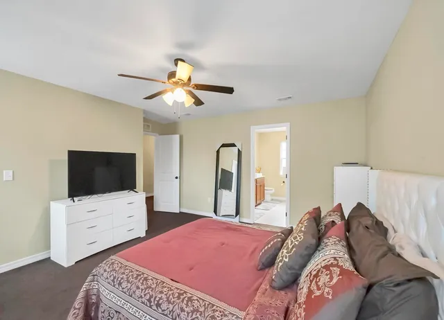 a bathroom with 2 sink and a mirror