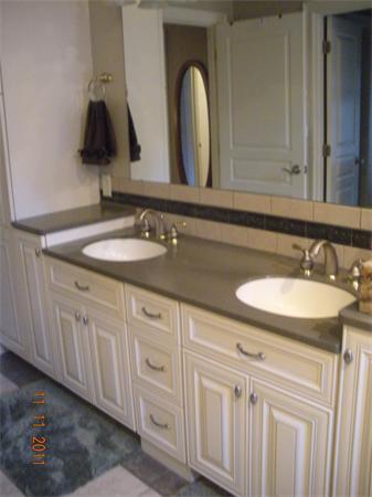 Lot 8 Florence Road Northampton, MA 01062 - Photo 23 of 30 a bathroom with a double vanity sink and a mirror