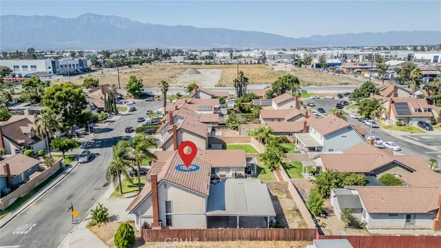 an aerial view of multiple house