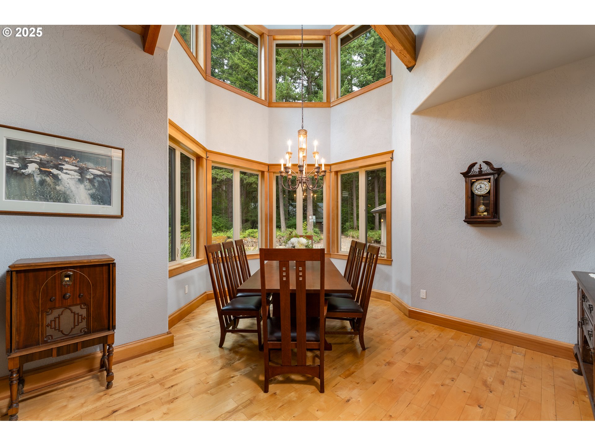 22091 South Ridge Road Oregon City, OR 97045 - Photo 7 of 48 a view of a dining room with furniture window and wooden floor