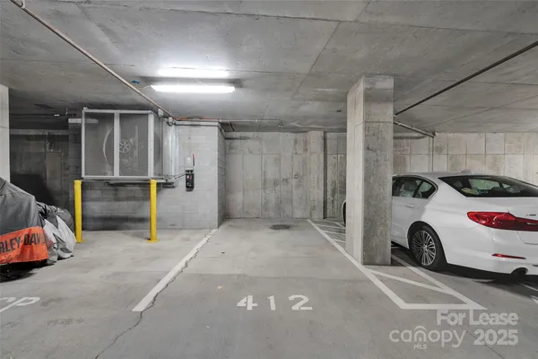 a view of a car garage