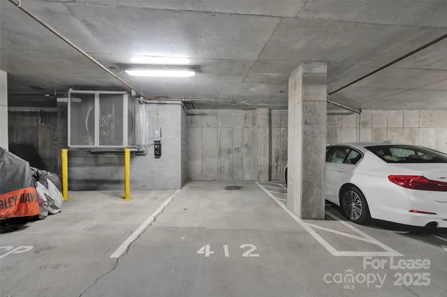 a view of a car garage