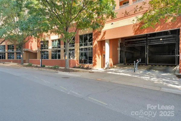 a front view of a building with street