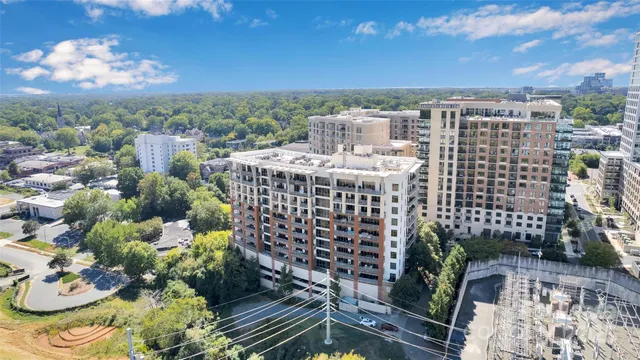 a view of a city with tall buildings