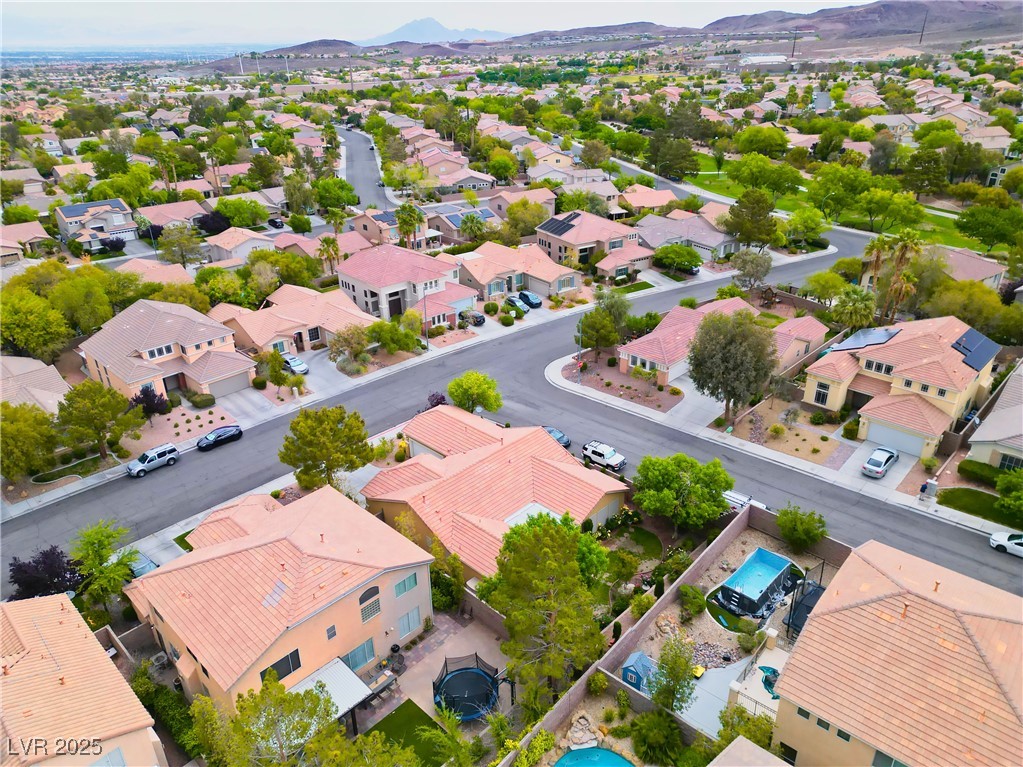 2383 Rainswept Avenue Henderson, NV 89052 - Photo 53 of 62 Aerial view of residential area featuring mountains