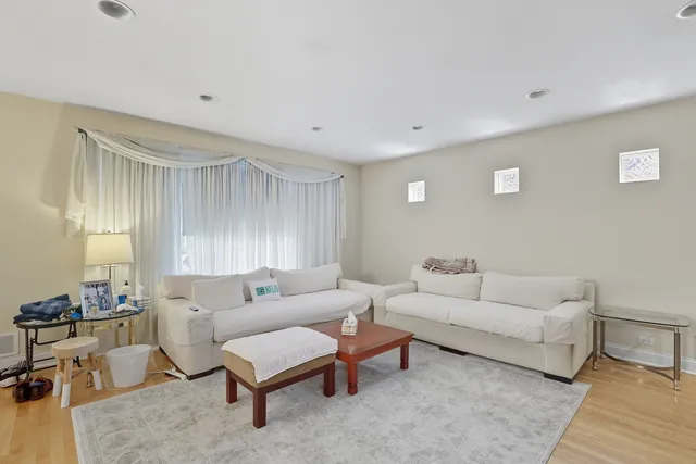 a living room with furniture and a couch