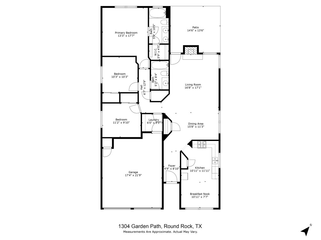 1304 Garden Path Cove Round Rock, TX 78664 - Photo 14 of 14 View of floor plan / room layout
