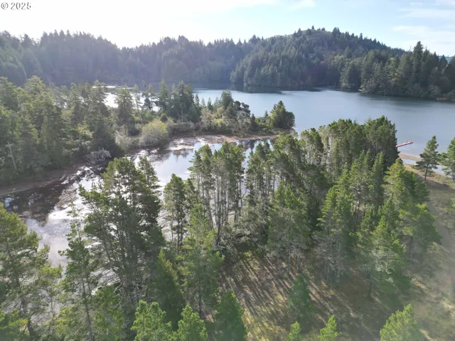 a view of a lake with a mountain in the background