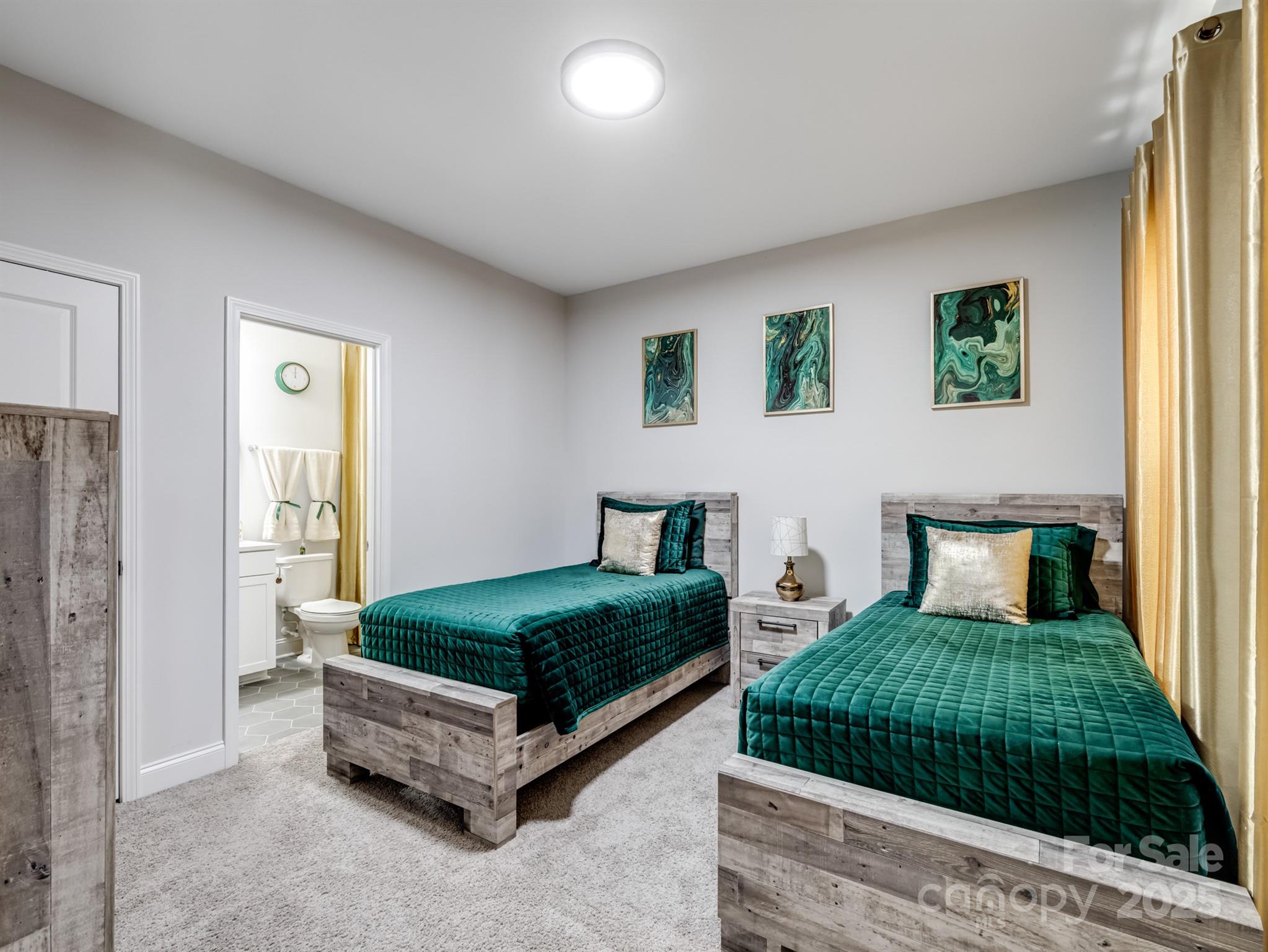 15213 Shallow Ridge Road Charlotte, NC 28278 - Photo 37 of 48 a bedroom with a bed and a window